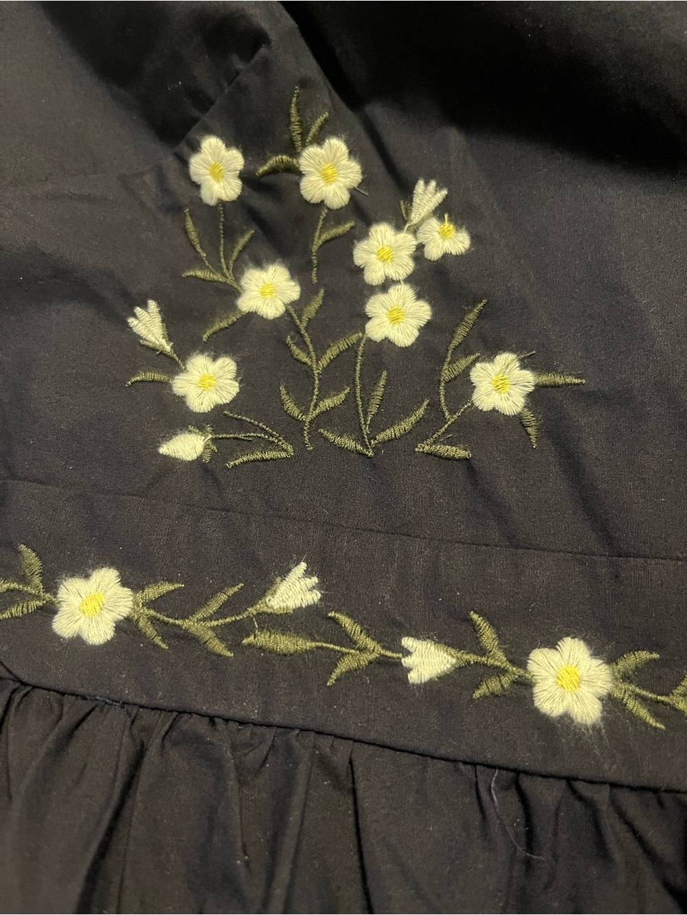 NWT! Free Assembly Floral Embroidered Midi Dress in Deepest Navy. Small. - Picture 5 of 7
